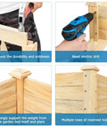 Hand tools assembling 48.5 Inch Elevated Wood Garden Bed With Liner Heavy Duty Planter With Legs For Vegetables Fruits Potatoes Onions And Flowers Outdoor Beefy Built To Last Grow Box With Easy Setup