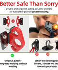 Kickass Wall Anchor For Resistance Bands With Secure Lock Rings and Quick Release Hooks For Suspension Training and Crossfit Workouts showing double anchor points.