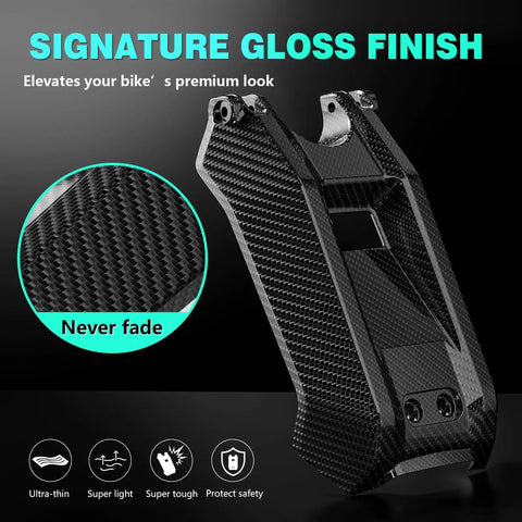 Carbon Fiber Battery Cover For Surron LBX And Sur Ron Light Bee X Electric Dirt Bike Black Shield Heavy Duty Battery Lid Guard Wrap