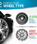 16 Inch Hubcaps Set Of 4 For Steel Wheels OEM Replacement Snap On Wheel Covers Durable ABS Black And Silver 10 Spoke Design Universal Fit