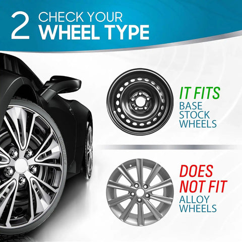 16 Inch Hubcaps Set Of 4 For Steel Wheels OEM Replacement Snap On Wheel Covers Durable ABS Black And Silver 10 Spoke Design Universal Fit