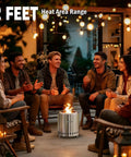 Group enjoying outdoor night with Tabletop Fire Pit Portable Smokeless Camping Stove 9.5 X 8.6 Inch Stainless Steel Fire Pit