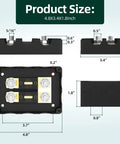 Dimensions and details of Beefy Heavy Duty Dual Fuse Holder Kit With 300A And Up To 1000A Capacity Waterproof Marine Grade