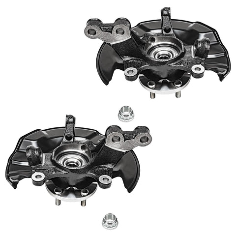 Two Piece Front Steering Knuckle Replacement Kit For 2009 To 2013 Toyota Corolla Matrix, Includes Front Steering Knuckles And Wheel Bearing Hubs Assembly