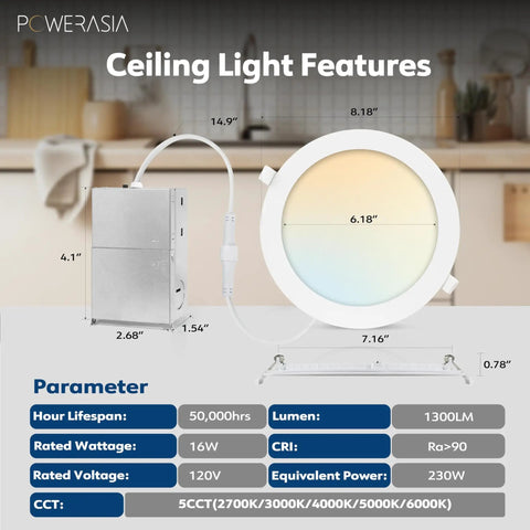 Top Shelf Two Pack Seven Inch Led Recessed Wafer Lights Bringing Straight Up Crisp Illumination And Zero Sweat Dimmable Five Temperature Tuning For Seamless Home Ceiling Glow