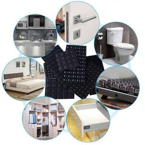 318 Piece Black Rubber Feet Bumper Pads Set With Self Adhesive Backing For Doors Cabinets Drawers Glass And Appliances 7 Sizes