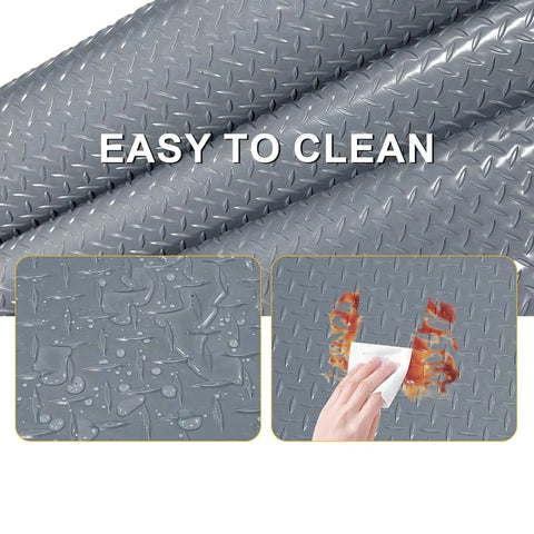 Heavy Duty Red PVC Garage Floor Mat Roll 1.5x2m Cuttable with water resistance and easy cleaning demonstration