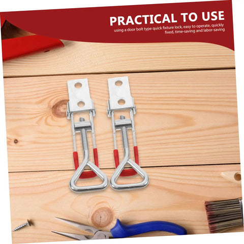 Six Piece Quick Release Toggle Clamp Set for Freezer Doors Smoker Lids and Trunks Easy Locking Adjustable Grip Heavy Duty