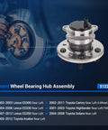 Rear Wheel Hub Assembly 5 Lug Driver Left Side Fits 2002 2003 Lexus ES300 2004 2006 ES330 2007 2012 ES350 2005 2012 Toyota Avalon