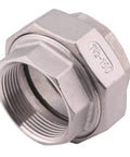 1-1/2 Inch NPT Female Union Cast Pipe Fitting Stainless Steel 304 Class 150 Threaded Connector For Pipe Systems And Water Lines Ideal For Residential And Commercial Plumbing Applications Corrosion Resistant, 1-1/2 in NPT female stainless steel union