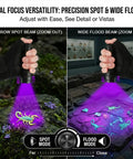 Ultra Bright UV Blacklight Flashlight With 395 405 Nm LED for detecting hidden messes in spot and flood modes