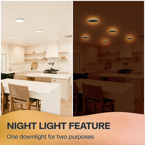12 Pack 5 By 6 Inch Led Recessed Can Lights Featuring 5Cct Tunable Whites And Soft Amber Night Glow Sleek Metal Housing No Fuss Retrofit Upgrade For Bedroom Chill Vibes Or Lounge Ambiance Solid Build