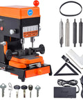 Badass Vertical Cutter And Duplicator Machine With Adjustable Speed Drill Bits For Precision Metal Grooving And No Sweat Door Car Duplication Runs On 110 Or 220 V Plug In Easy Setup with keys and accessories.