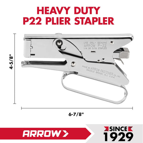 Heavy Duty Handheld Plier Stapler For Crafts Office And Insulation Accepts One Quarter Inch And Five Sixteenth Inch Staples