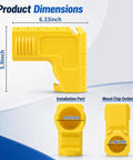 Universal Table Saw Dust Collector Adapter With 2.5 Inch Hose Gravity Powered Dust Collection System, yellow dimensions
