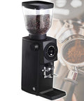 Straight Fire Commercial Flat Burr Coffee Grinder Featuring 1000 Gram Bean Hopper And Smart Automatic Dosing Screen For Quick Espresso Prep That Goes Hard In Any Professional Barista Shop Today with coffee beans.