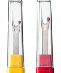 Seam Ripper And Thread Snips Kit For Sewing, two large seam rippers with yellow and red ABS handles and clear caps