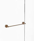 Prestige Regal Collection 24 Inch Shower Door Towel Bar in Brushed Bronze, Solid Brass Construction on glass shower door