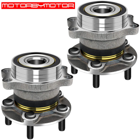 Low Runout Rear Wheel Bearing And Hub Assembly With 5 Lugs For Forester Crosstrek Impreza And XV Crosstrek Replacement 2 Piece Set