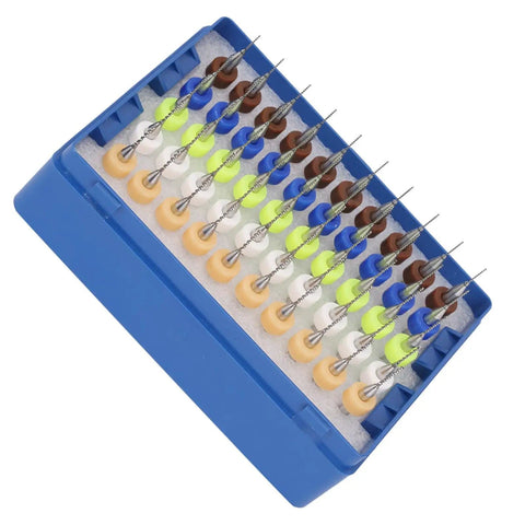 Carbide Micro Drill Bits Set For PCB And SMT Work Tiny Drill Bits Kit For Circuit Boards in blue storage case