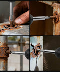 Damaged Screw Extractor Set For Easy Removal Of Rusty Stripped Screws Nuts And Bolts With Magnetic Extension Shaft