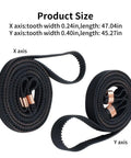 X And Y Axis Timing Belt Kit For Kobra 3 Max 3D Printer Strong Rubber Drive Belts For Fast Printing No Fuss Replacement Parts With OEM Size Fit Drop In Length Reliable Spare Set For Smooth High Speed Printing, X axis 0.24in x 47.04in and Y axis 0.40in x 45.27in