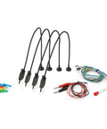 4x SQ10 Digital Probes With Test Wires For Electronics Prototyping And Repairs Kickass Readouts with accessories on white background