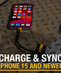 iPhone 15 charging with Workhorse 2 In 1 USB C To USB C Cable With Adapter 60W PD Fast Charging And Data Sync Type C Charger Cable