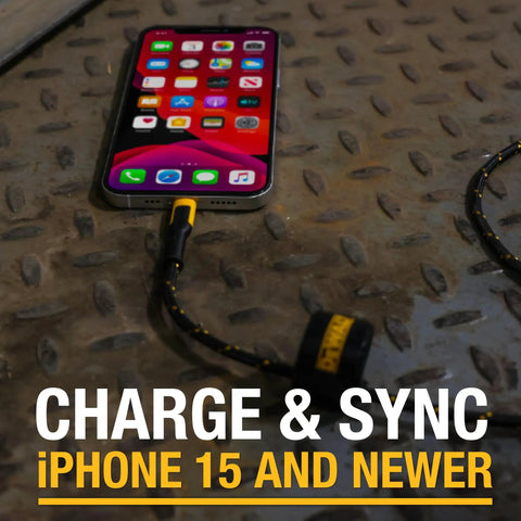 iPhone 15 charging with Workhorse 2 In 1 USB C To USB C Cable With Adapter 60W PD Fast Charging And Data Sync Type C Charger Cable