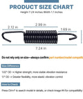 Washer Suspension Spring DC61-01257N Replacement Part size chart and dimensions for front load washers.