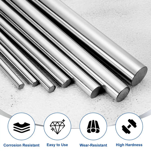 Heavy Duty Solid Case Hardened Chrome Plated Linear Motion Rod 25mm X 300mm 0.98in X 11.81in For CNC DIY Projects 3D Printers Model Cars And Planes Smooth Shaft Guide For Precise Reliable Motion, chrome steel rods