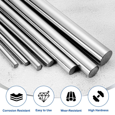 12mm By 1200mm Linear Motion Rods With Solid Case Hardened Chrome Plating, Smooth, Beefy Guide Rails For CNC Machining, DIY Projects, 3D Printers, Model Cars And Aircraft, chrome rods