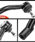 Front Outer Tie Rod End Replacement For Nissan Rogue 2008 2013 And Rogue Select 2014 2015 L4 Two Point Five L, black steel