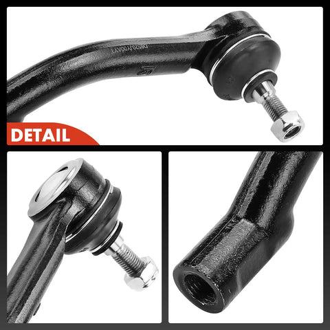 Front Outer Tie Rod End Replacement For Nissan Rogue 2008 2013 And Rogue Select 2014 2015 L4 Two Point Five L, black steel