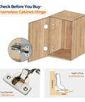 Two Pack European Full Overlay Concealed Cabinet Hinges For Frameless Kitchens with soft close, 35mm cup diameter illustration