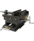 6 Inch Drill Press Vise XY Clamp Machining Jig for Metal and Wood Milling, Beefy Heavy Duty Cross Slide, Two Way Travel, Cast Iron Construction, Precision Milling and Drilling Clamp for Home Shop, cast iron vise