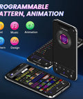 App interface for Scrolling Bright Advertising LED Sign With Flexible USB 5V Power Bluetooth App Control Custom Text And Animation Patterns