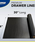 Heavy Duty Tool Box Liner For 24 Inch By 30 Foot Drawers, Black, Fits Most Tool Boxes With One Cut Install, Anti Slip Mat