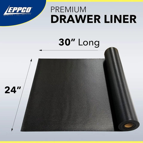 Heavy Duty Tool Box Liner For 24 Inch By 30 Foot Drawers, Black, Fits Most Tool Boxes With One Cut Install, Anti Slip Mat