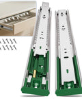6 Pairs 22 Inch Soft Close Drawer Slides Ball Bearing Cabinet Rails Silent Hydraulic Side Mount Hardware with screws.