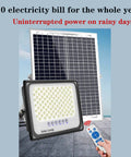 JUDYSSY Solar Flood Light 500W800W1000W, Outdoor Solar Light Bright and High Power 30000Ma with solar panel and remote control.
