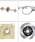 32 Inch Go Kart ATV Rear Axle Assembly Kit With Shaft Hub Chain And Brake Master Cylinder Replacement For 6 To 10 Wheels