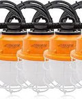 Heavy Duty LED Construction String Light Five Head Workhorse, 10,000 Lumens, 100 Watts, 50 Ft Run, Linkable Up To 12 Sets