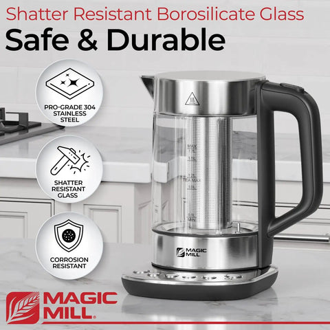 Electric Kettle With Temperature Control And Tea Infuser, 1.7L Large Capacity, Rapid Boil, Keep Warm, Auto Shut Off, BPA Free