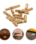 Brass Invisible Hinges For Keepsake Boxes And Wooden Box Projects 1.18 Inch Cylinder Barrel Design, corrosion-resistant, 10 pack