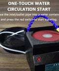 Heavy Hitter Electric Bench Sander And Easy Switch Knife Sharpener Featuring Sweet Seven Speed Options For Smooth Detailing And Killer Grinding Performance On Wet Or Dry Wood Metal Works with water circulation setup and red switch.