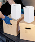 Loading 10 Pack White Corrugated Cardboard Shipping Boxes With High Durability And Stable Weight Support For Small Business Packaging