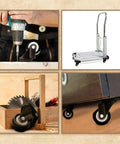 12 Pack Swivel 2 Inch Caster Wheels With Rubber Base Top Plate And Dual Ball Bearings Beefed Up Heavy Duty Casters Without Brakes Smooth Roll 150+ Lb Per Wheel Plate 1.9 X 2.7 Inches shown in use on carts and workbenches