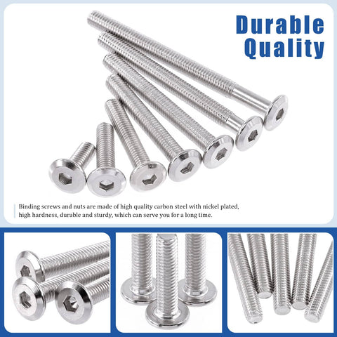 M6 Hex Drive Socket Head Cap Screws Kit 16 25 35 45 55 65 75mm Nickel Plated Allen Bolts And Nuts for furniture assembly