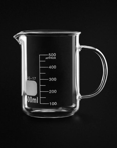 Lit 500ml Borosilicate Glass Beaker With Handle And Pouring Spout Durable Lab Cup For Mixing And Measuring Clear Easy Read Scale